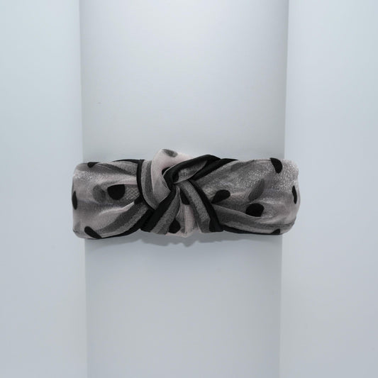 Polka Dot Knot Headband Wide Hairband for Girls