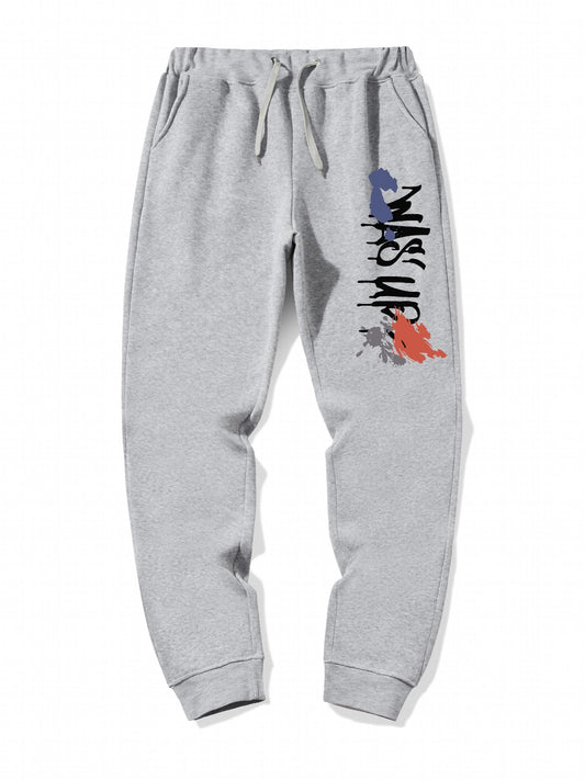 Men's Tie Dye Letter Print Jogger Sweatpants