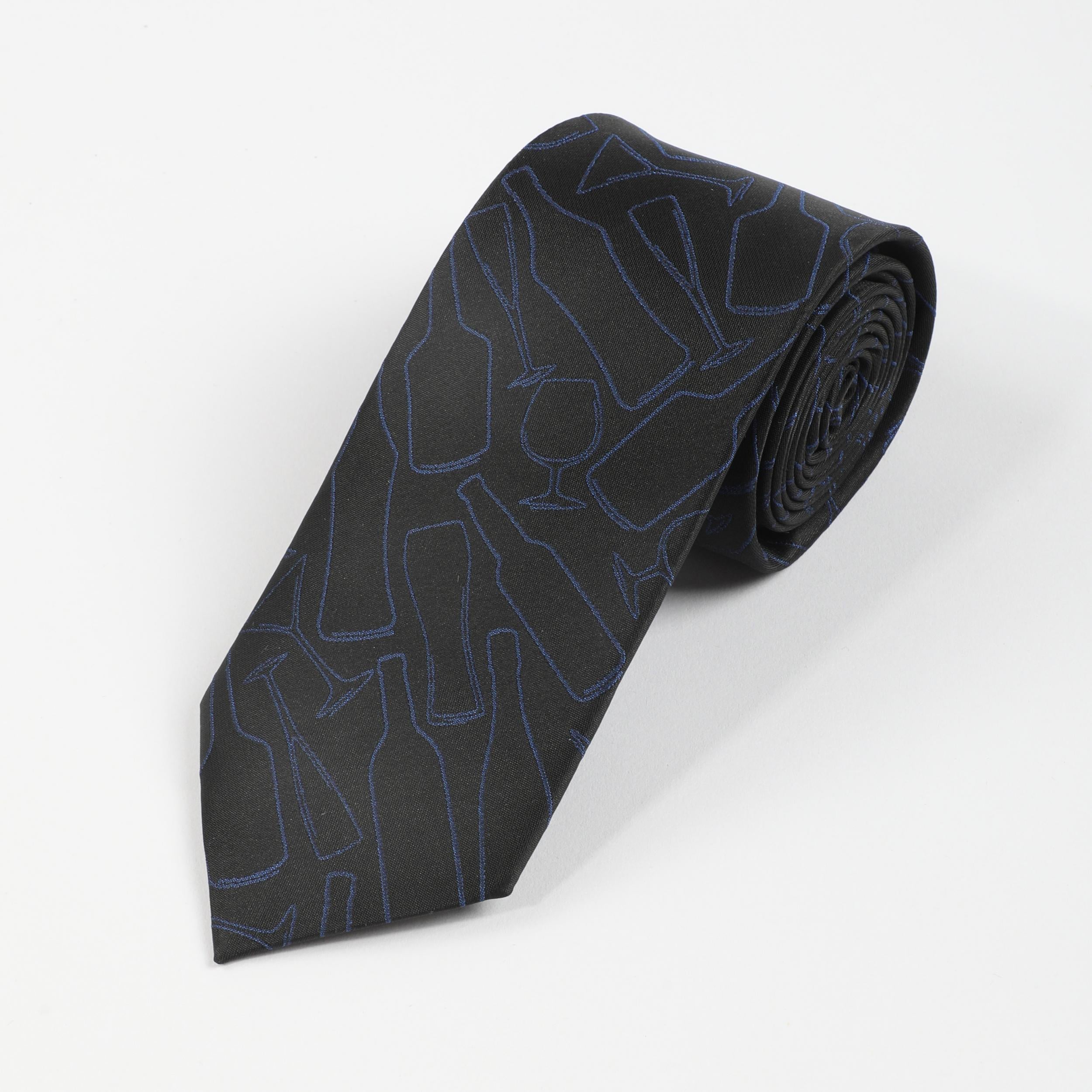 Men's Business Wine Glass Bottle Pattern Tie