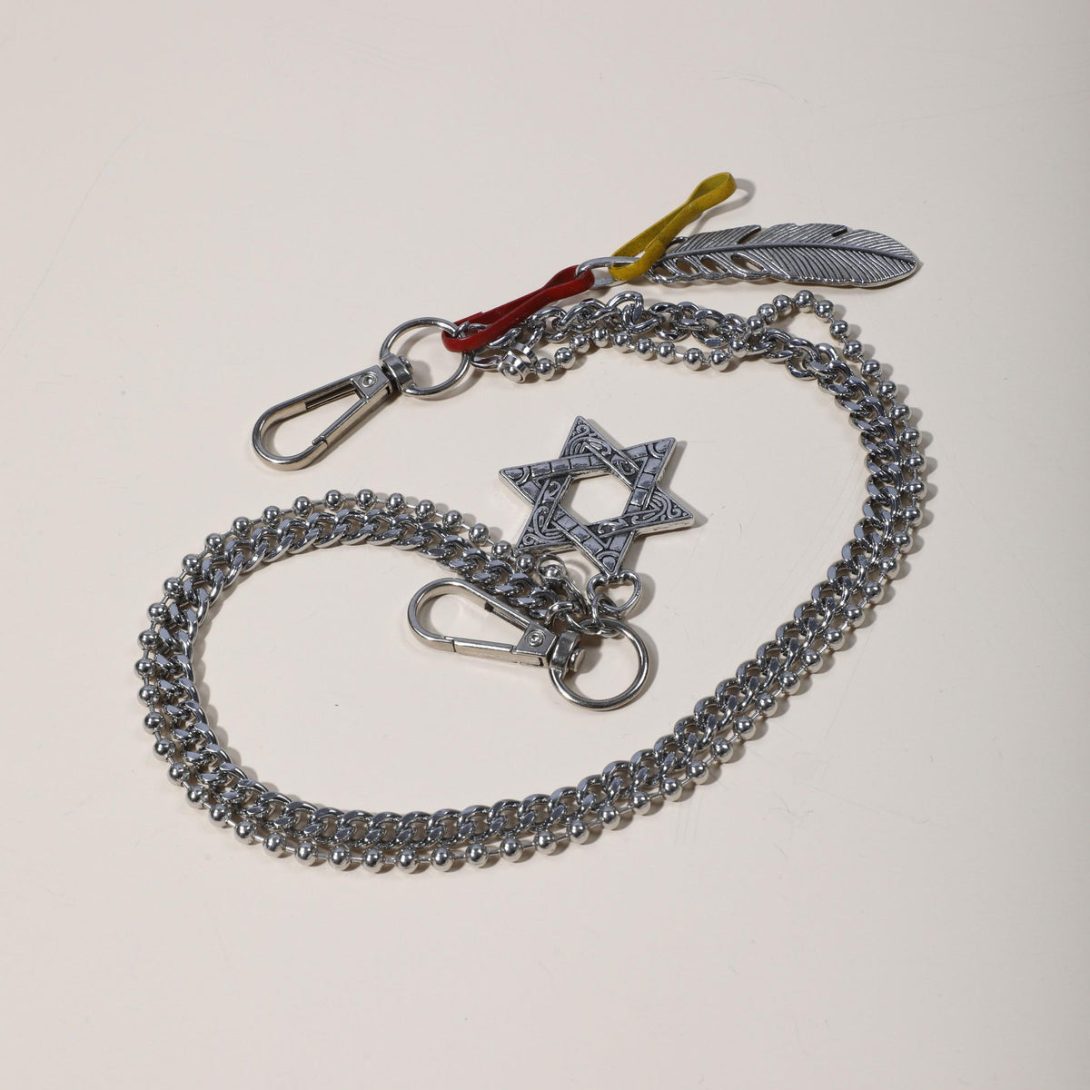 Men's Six Pointed Star Leaf Pants Chain