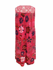  Floral Print Lace Tank Dress