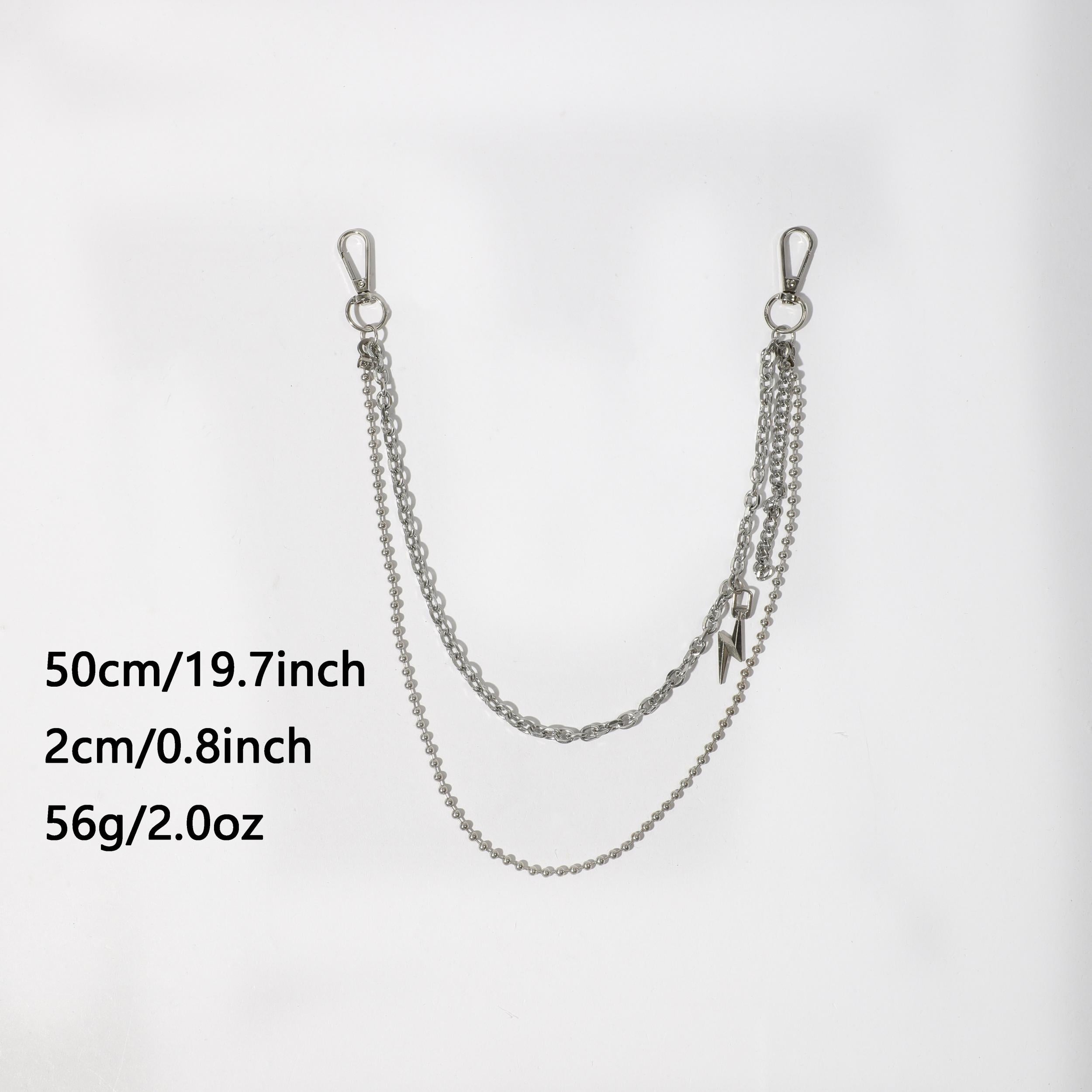 Men's Lightning Necklace Pants Chain with Beads