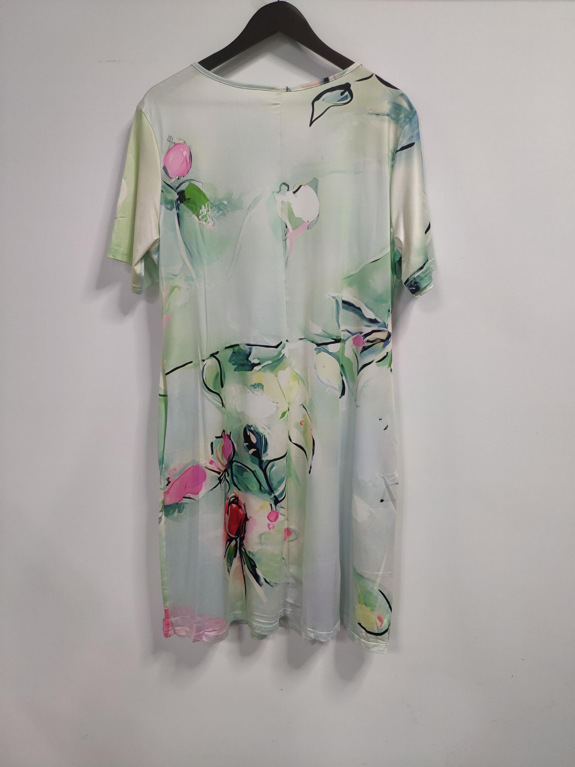 Floral Print Short Sleeve Dress With Pockets
