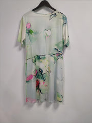 Floral Print Short Sleeve Dress With Pockets