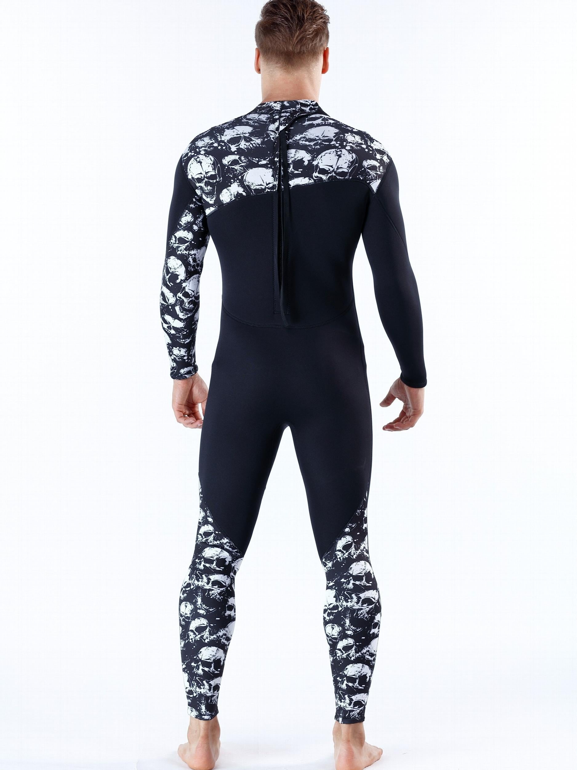 Men's Skulls Neoprene Diving Suit Warm Anti Jellyfish Cold Proof One Piece