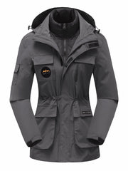 3 in 1 Outdoor Fleece Detachable Winter Jacket Women's Clothing