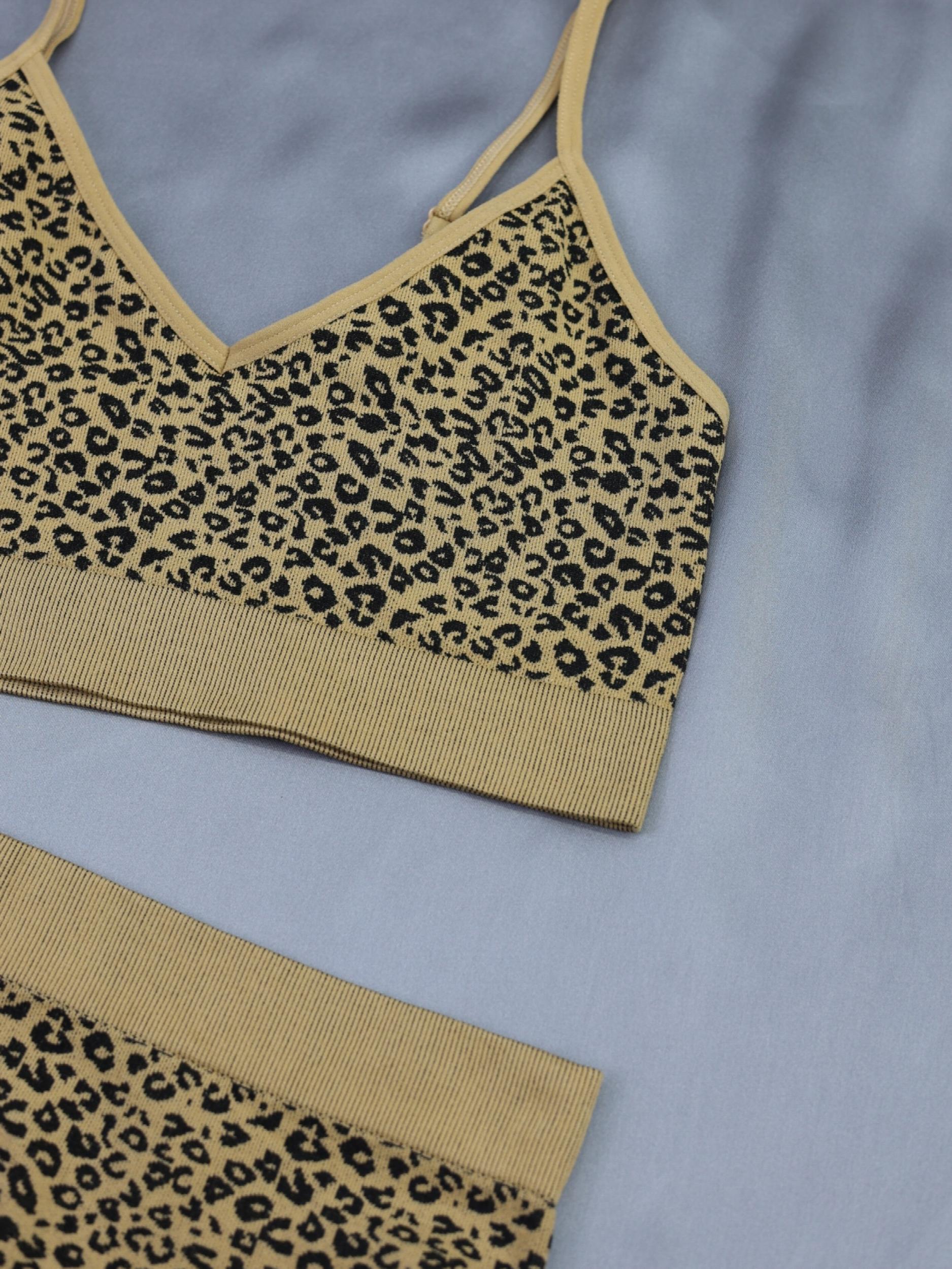 Leopard Print Bra & Panties Lingerie Set