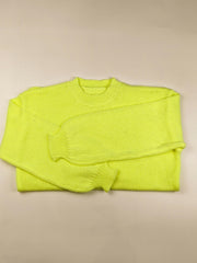  Solid Long Sleeve Crew Neck Sweater