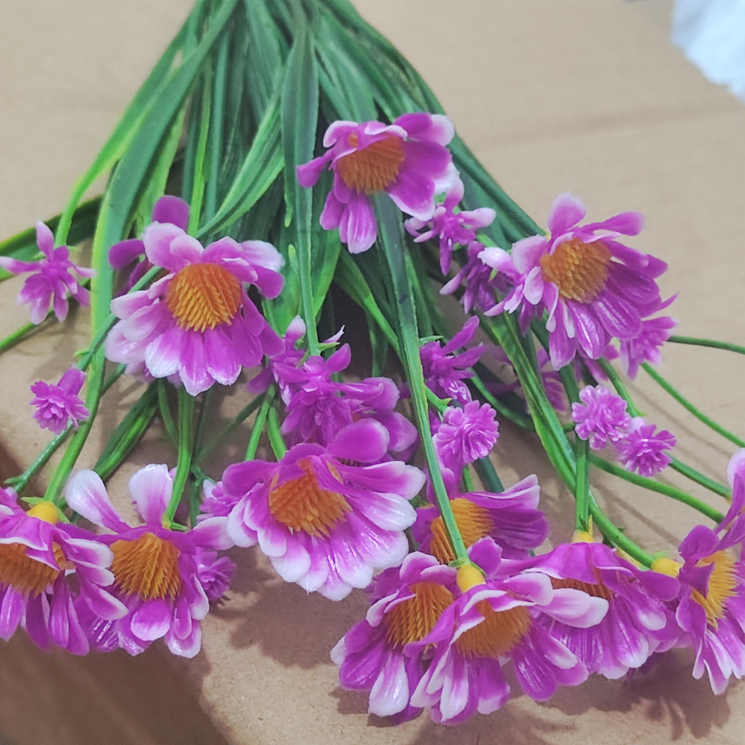 UV Resistant Plastic Daisies Home/Outdoor Decoration Artificial Flowers