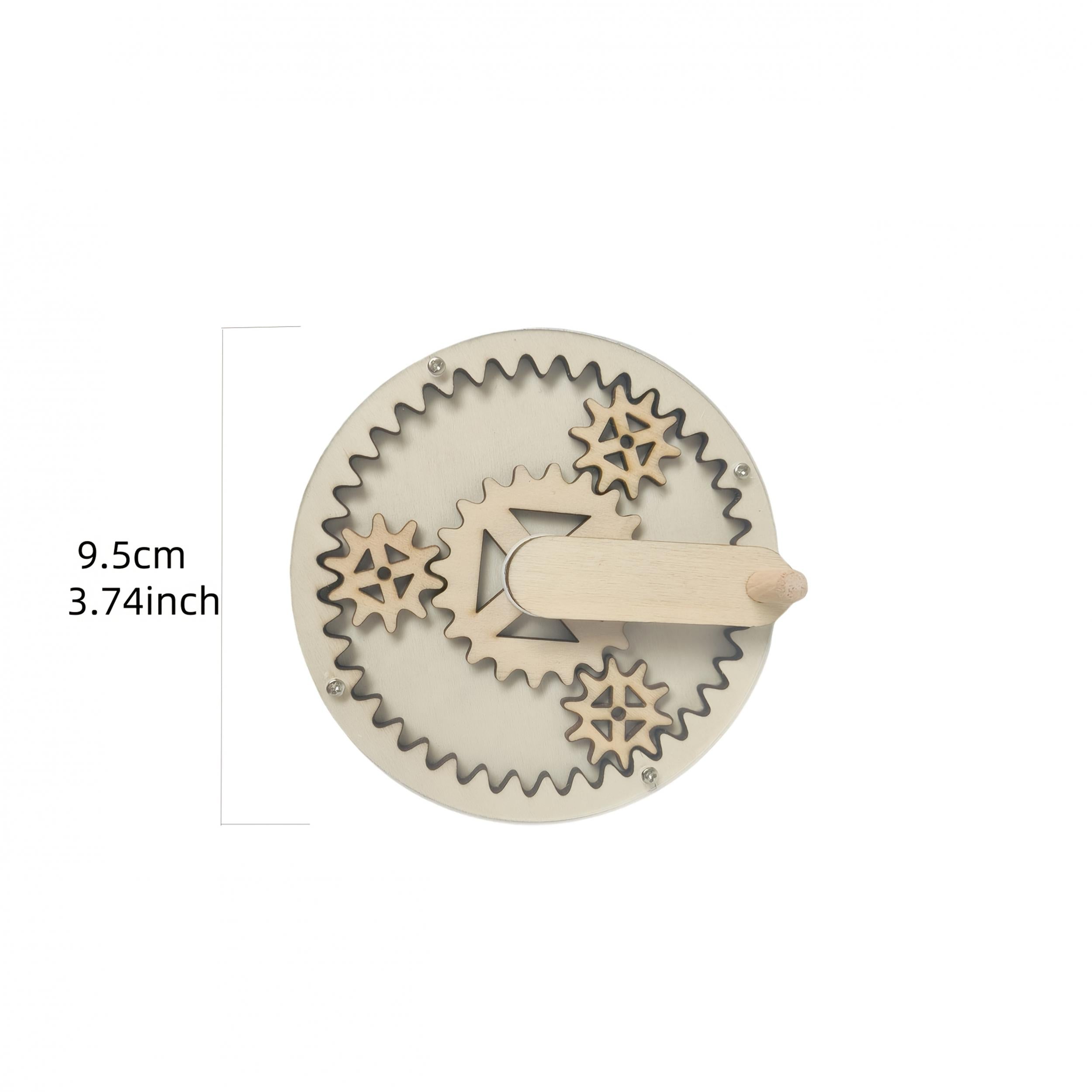 Wooden Fidget Gear Toy Kaleidoscope Wall Decor Sensory Learning DIY