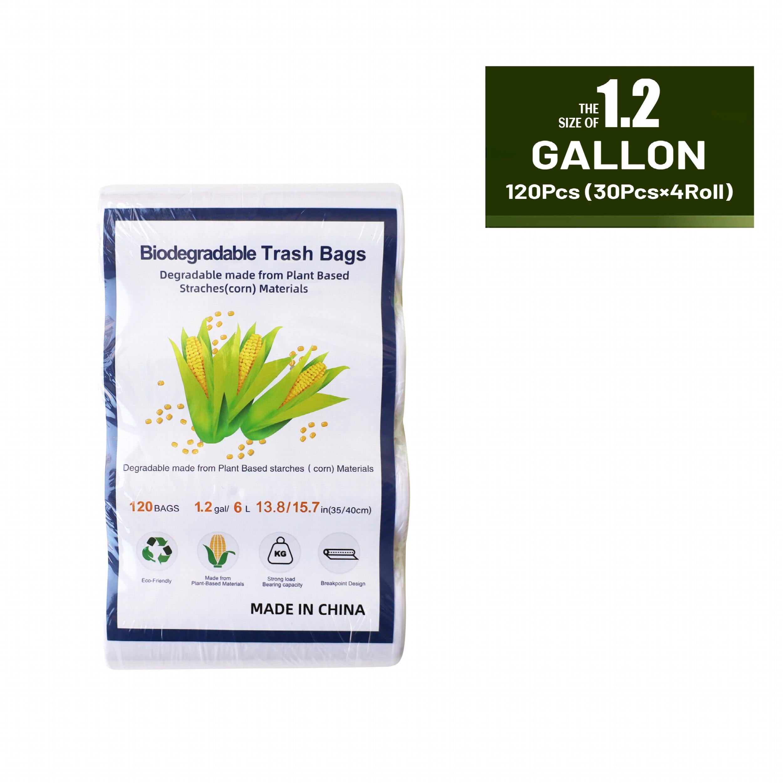 Eco Friendly Disposable Garbage Bags Grass Green Thickened - 120pcs