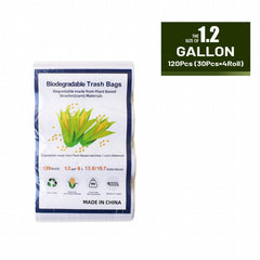 Eco Friendly Disposable Garbage Bags Grass Green Thickened - 120pcs