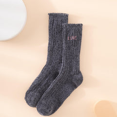 Heart Pattern Crew Socks Women's Stockings