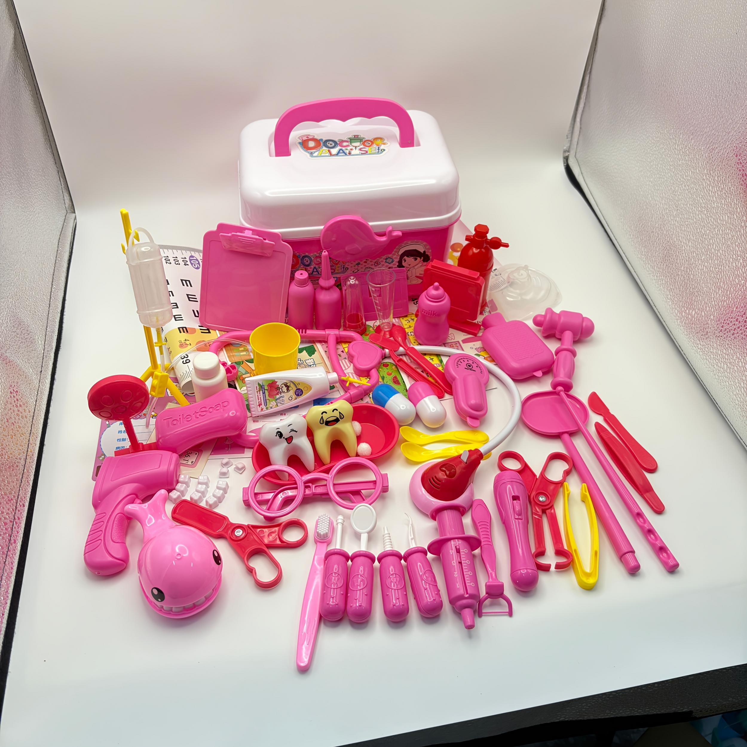 Kids Doctor Playset Pink Series Role Playing Medical Toys