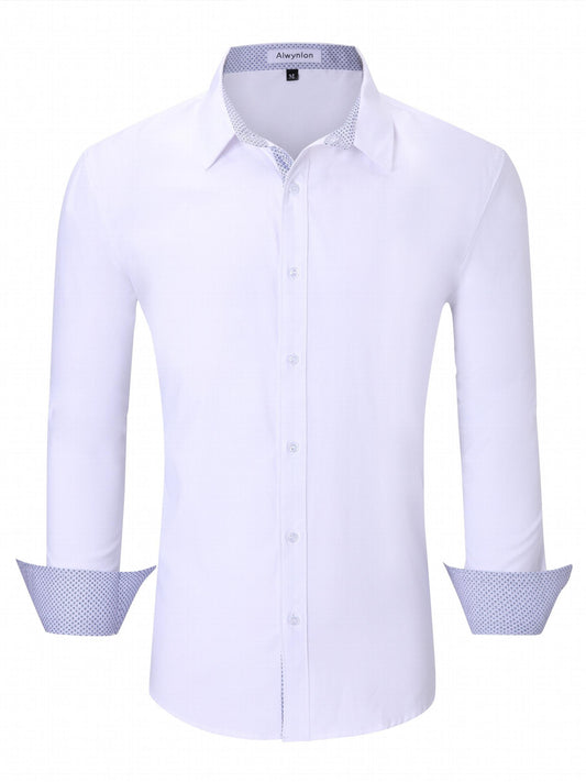 Men's Casual Button Up Long Sleeve Shirt