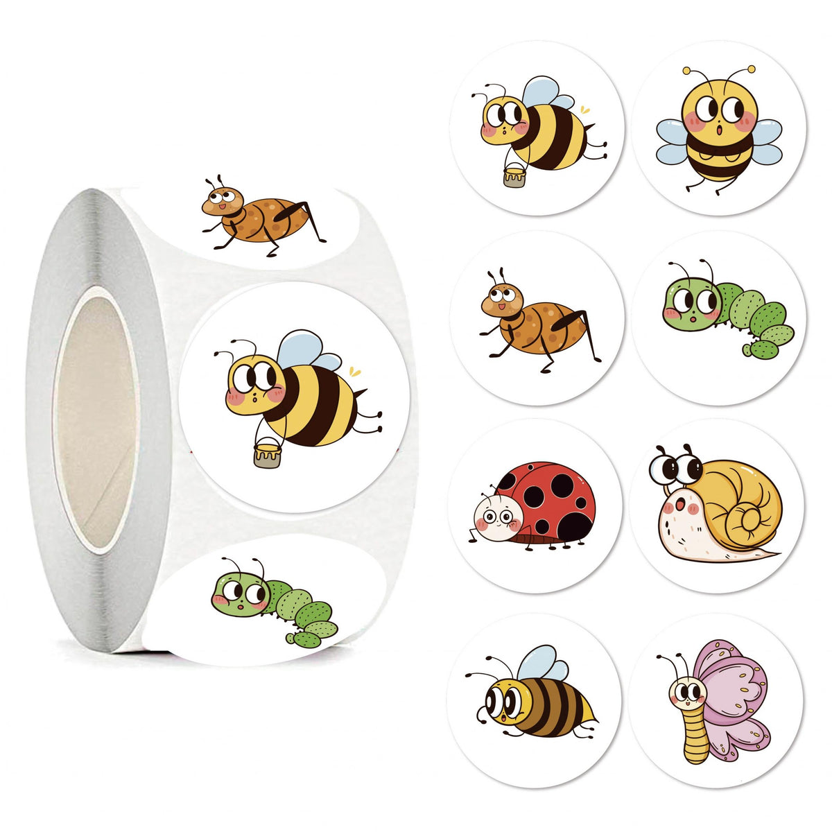 500pcs Cartoon Bee Butterfly Insect Reward Sticker
