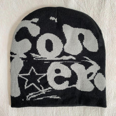 Y2K Beanie Cap Hip Hop 90s Knitted Wool Hats Unisex