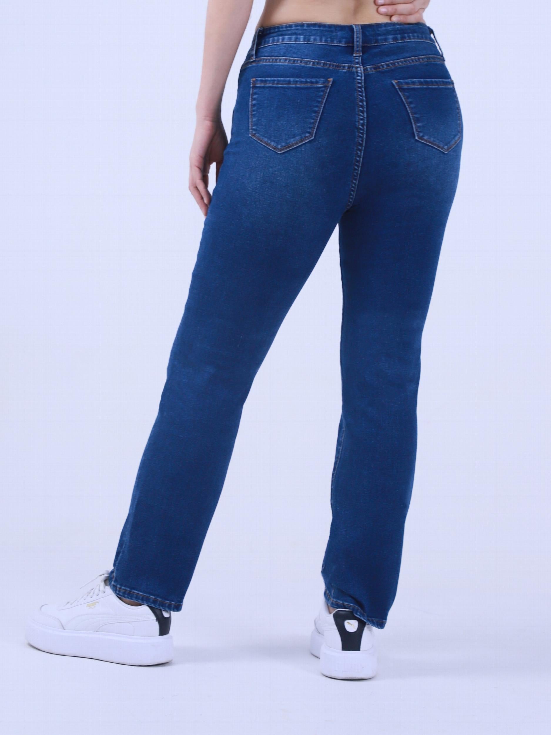  Button Fly Flared Leg Denim Pants
