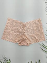 Floral Lace Boyshort Panties Soft & Comfortable Women's Lingerie