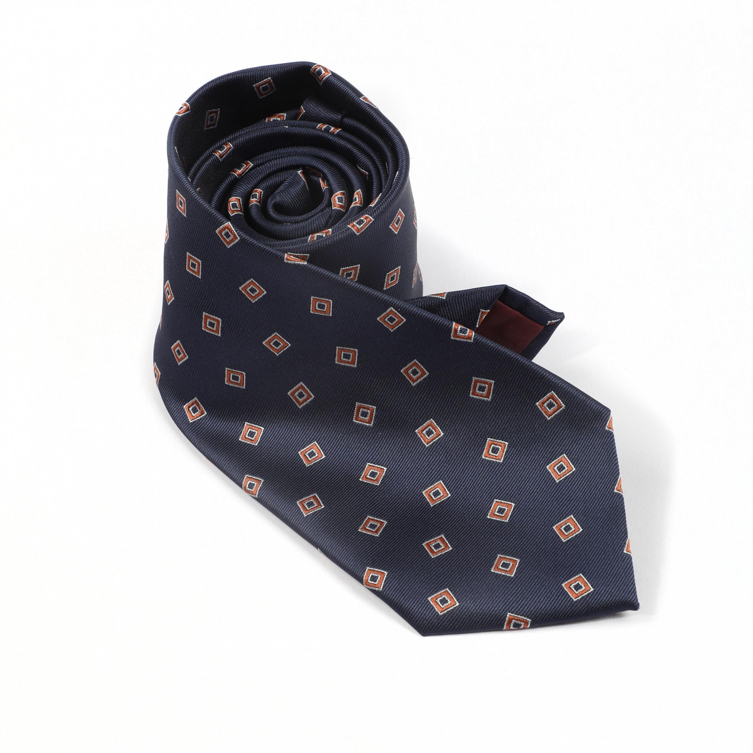 Vintage Square Pattern Tie For Men