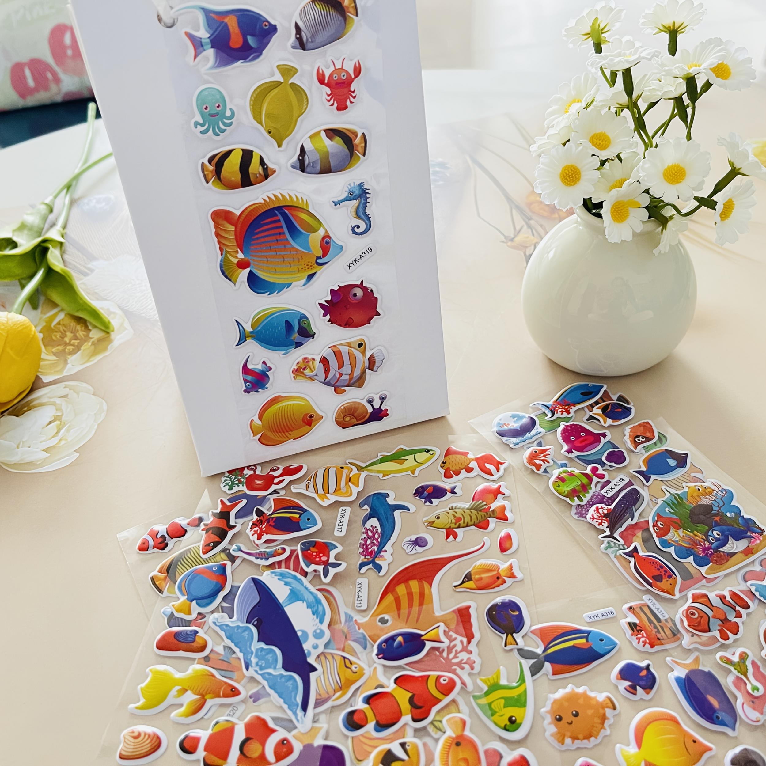 Ocean Fish World Stickers - Marine Animal Decals for DIY Scrapbooking