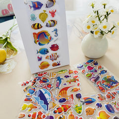 Ocean Fish World Stickers - Marine Animal Decals for DIY Scrapbooking