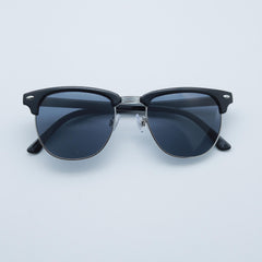 Rivet Square Sunglasses Mirrored UV400 Sun Shades + Case