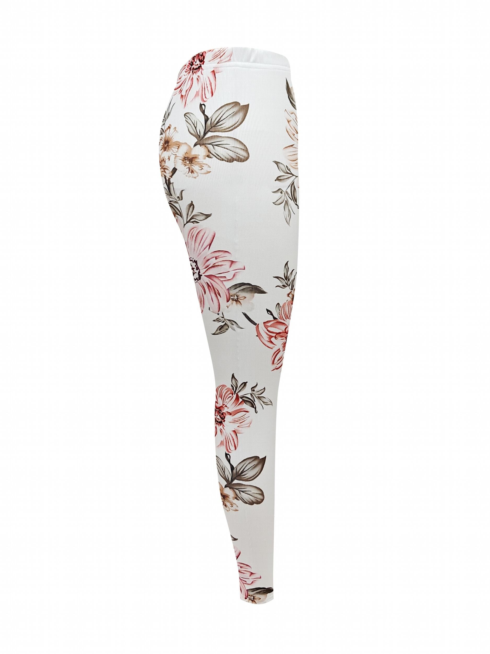 Floral Pattern Yoga Pants High Stretch Leggings