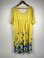 Floral Print Short Sleeve Plus Size Casual Dress