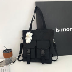 Bear Pendant Large Capacity Tote Bag