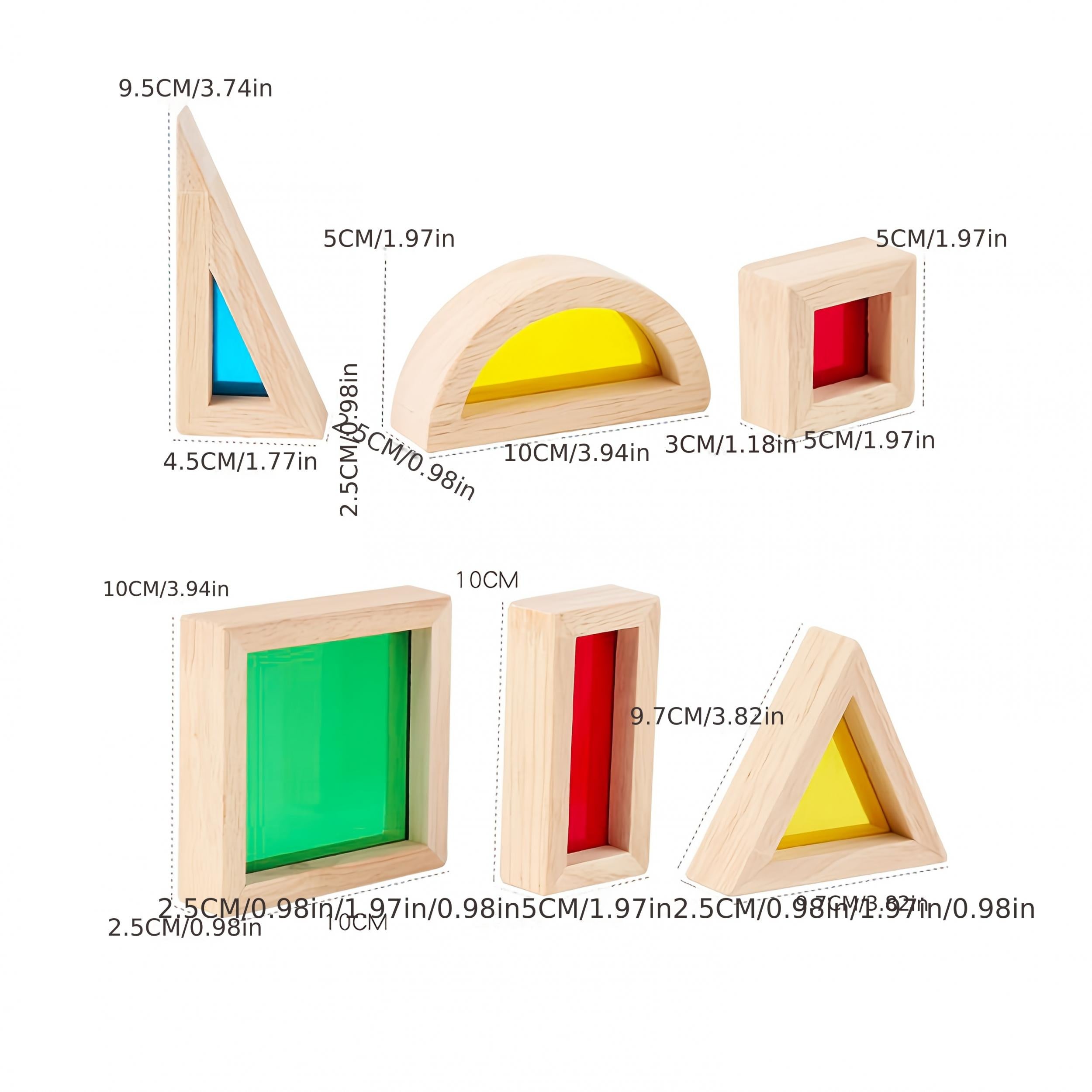 Colorful Wooden Building Blocks Learning Puzzle Toy Children Educational Game
