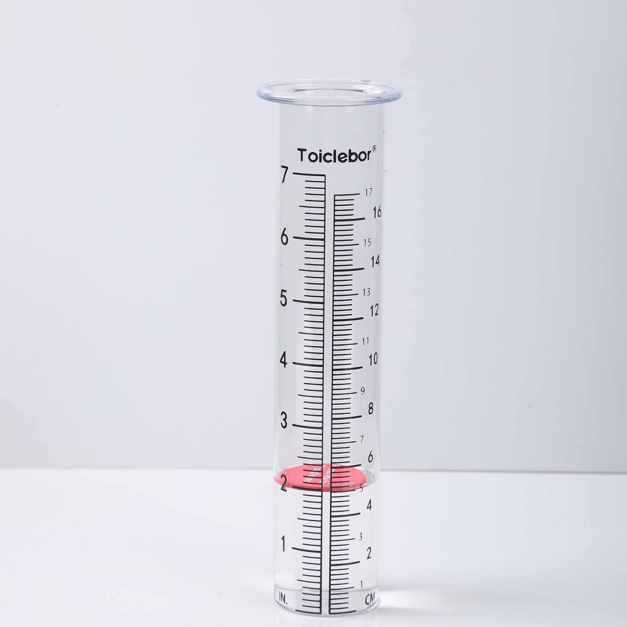 17 Capacity Rain Gauge Glass Tube Replacement Outdoor Lawn Garden Yard