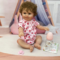 Adorable Maddie Reborn Doll with Rooted Hair - Waterproof Soft Touch Vinyl