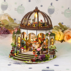 Warm Room Dollhouse Kit 3D Wooden Puzzle Bookshelf Light Coffee Table Decor