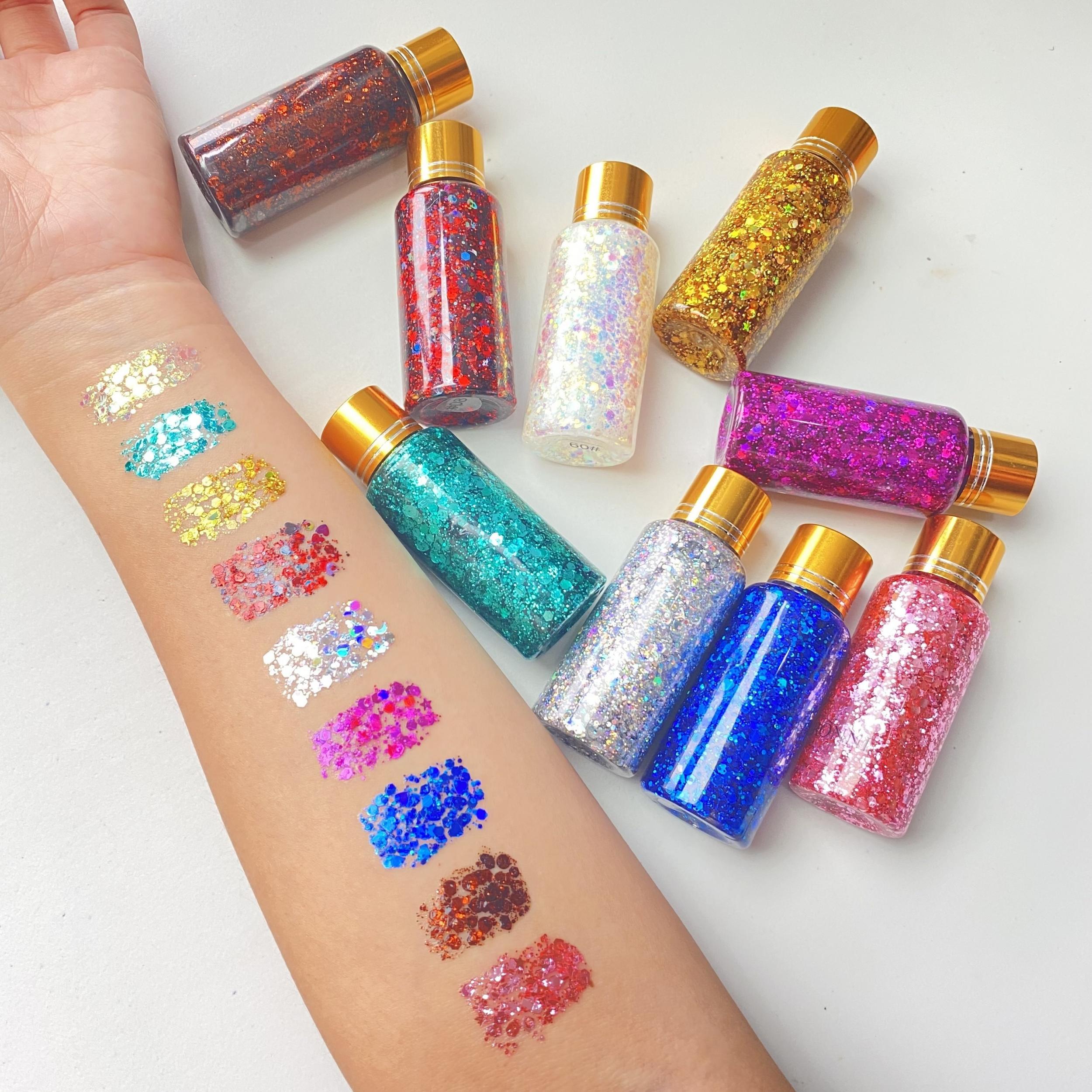 Mermaid Scale Sequins Body Glitter Gel for Party Makeup