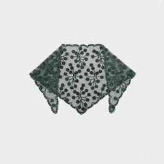 Lace Veil Floral Hollow Out Triangle Scarf Bandana Neckerchief Head Cover