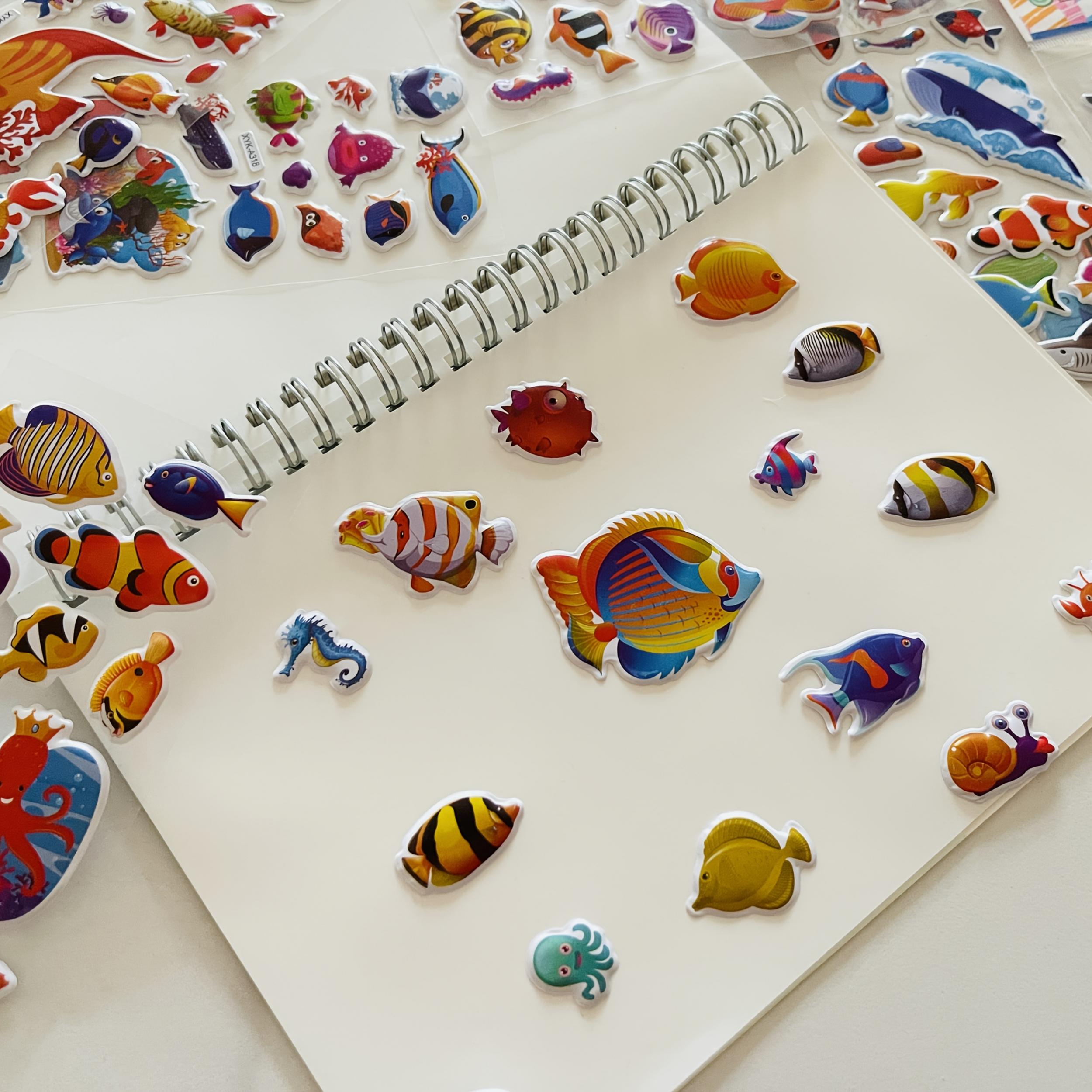 Ocean Fish World Stickers - Marine Animal Decals for DIY Scrapbooking