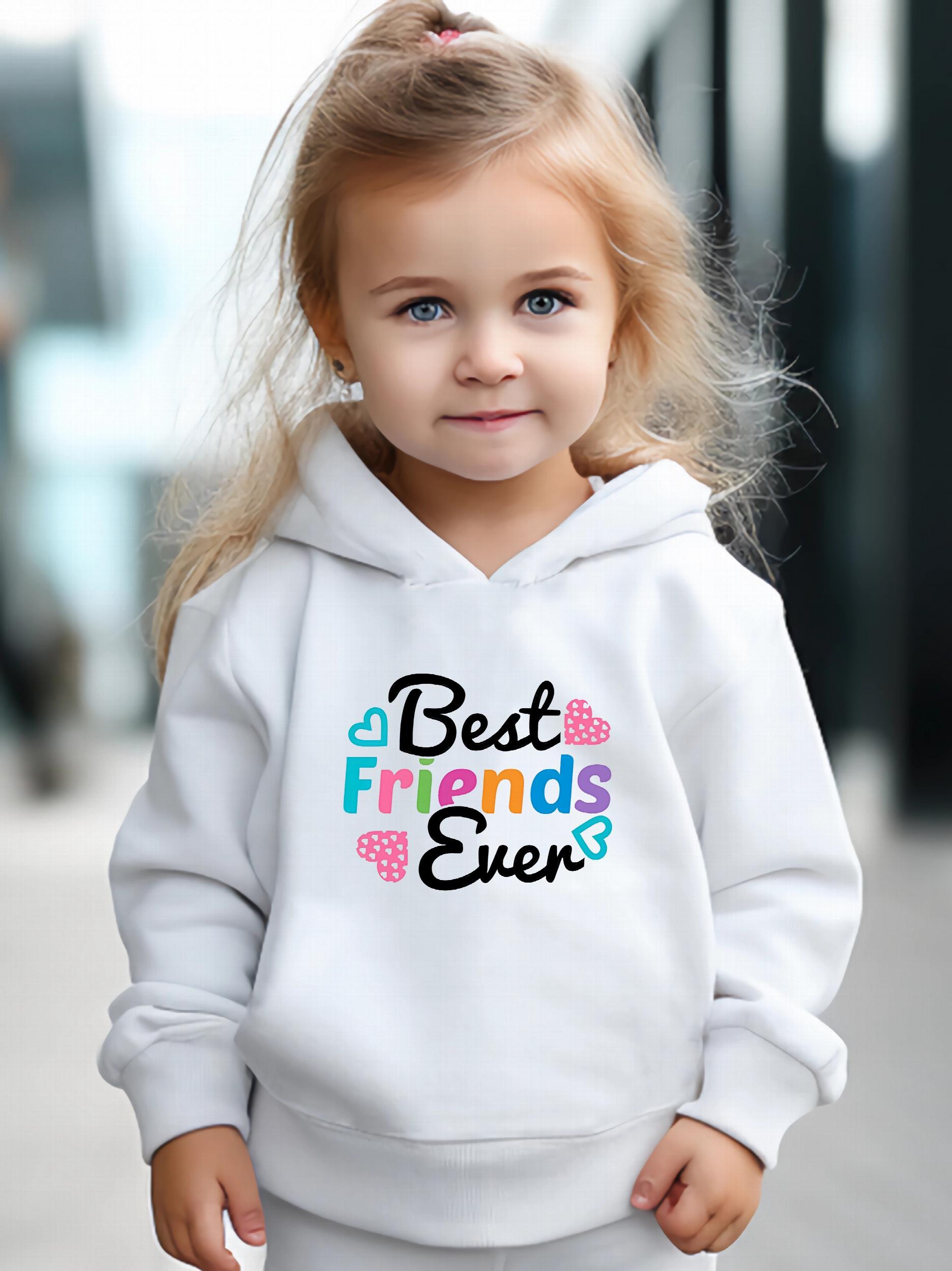 Friends Pattern Long Sleeve Hooded Sweatshirt Girls Comfy Hoodies