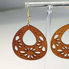 Boho Dangle Earrings Wooden Jewelry Female Gift