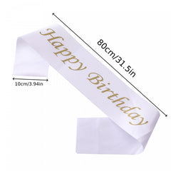 Happy Birthday Party Sash - Birthday Party Accessories
