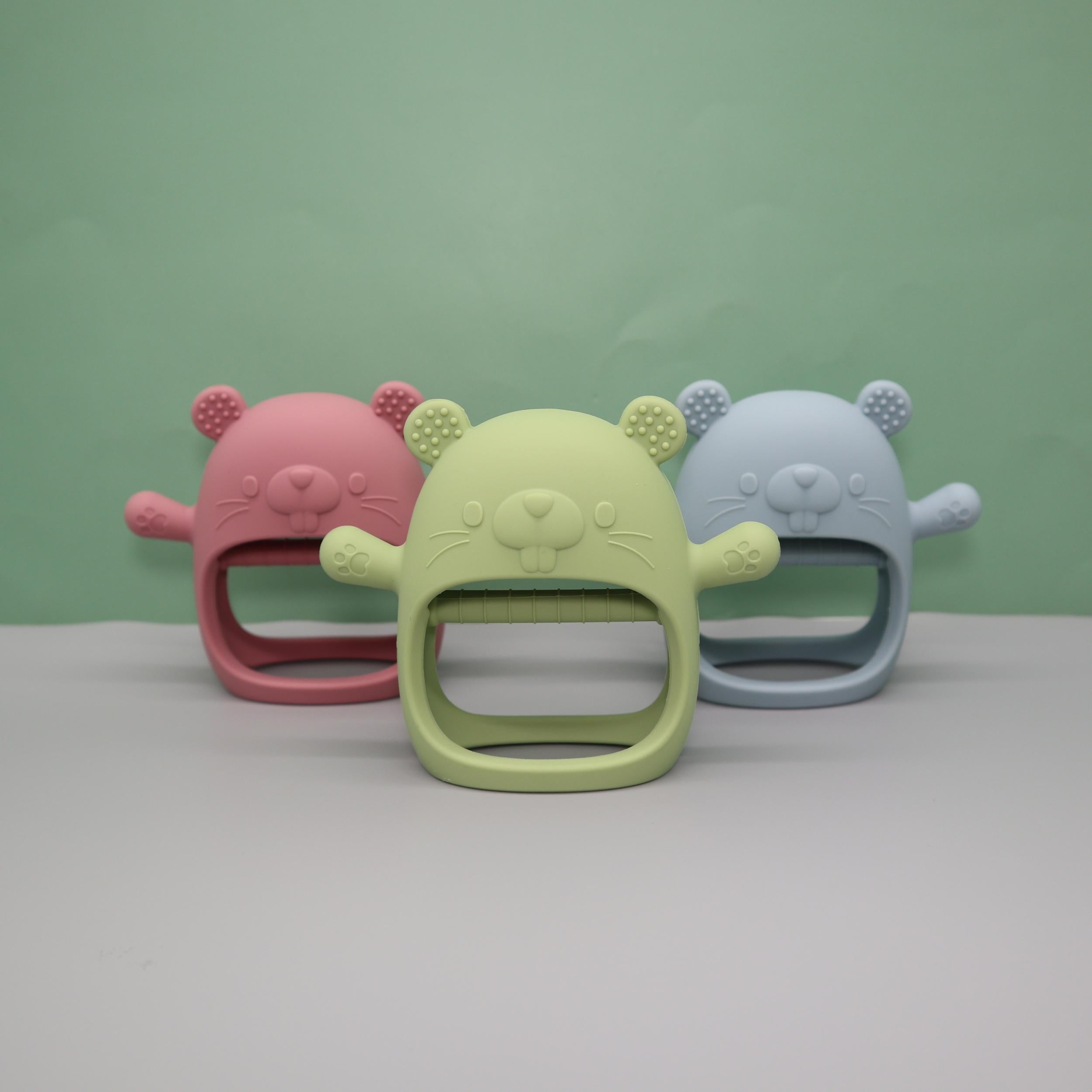 Silicone Teething Toys for Babies Easy Grip Teething Gloves Toys