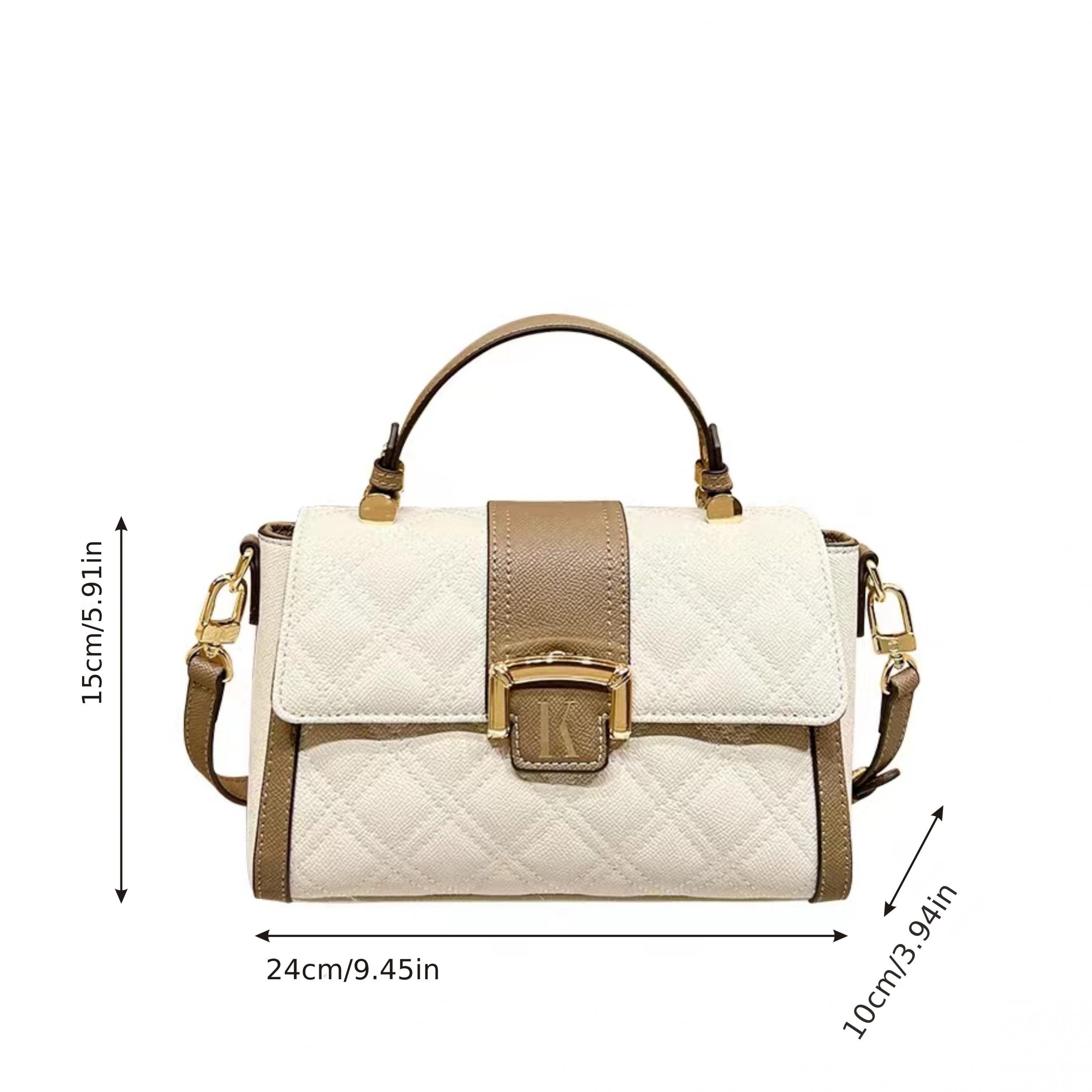 Quilted Crossbody Bag Retro Leather Shoulder Bag Classic Handbag