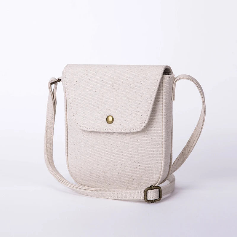 Japanese Canvas Messenger Bag Single Shoulder Female Mobile Phone Bag