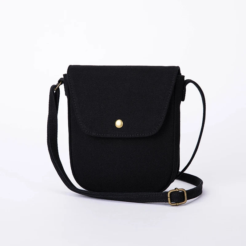 Japanese Canvas Messenger Bag Single Shoulder Female Mobile Phone Bag