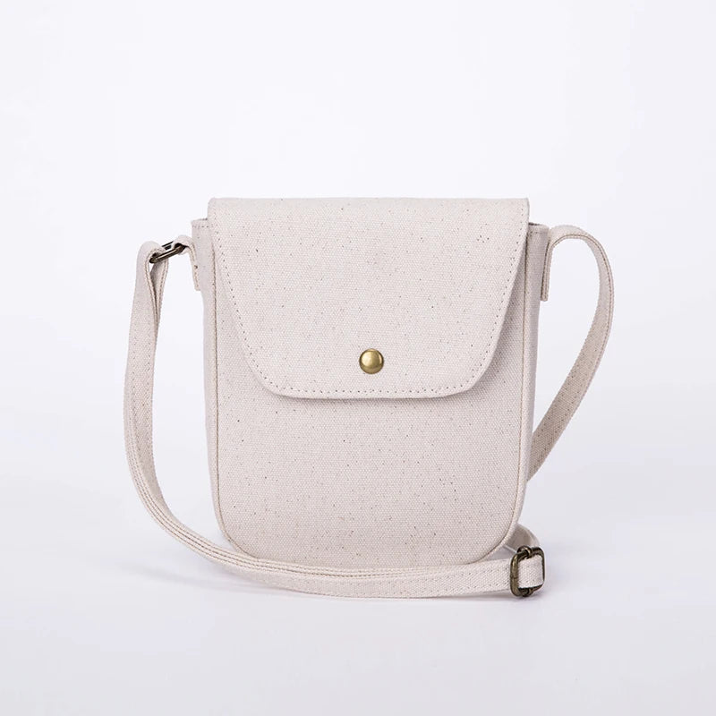 Japanese Canvas Messenger Bag Single Shoulder Female Mobile Phone Bag