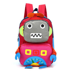 Cartoon Robot Kids Backpack Orthopedic School Bag