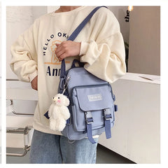 Mini Backpack for Women School Mochila Girl Ring Buckle Bear Women's Backpack