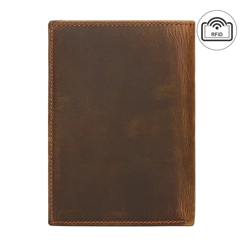 Leather Passport Bag with Multi-function Card Wallet