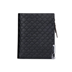 Men's Short Wallet PU Big Zippers Pocket Vintage Man Purse