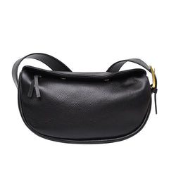 Wide Strap Cowhide Female Messenger Bag